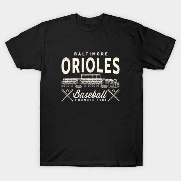 Baltimore Orioles Stadium by Buck Tee Originals T-Shirt by Buck Tee